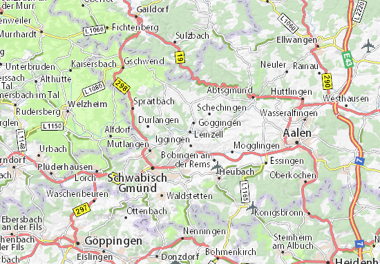 Karte Stadtplan Leinzell