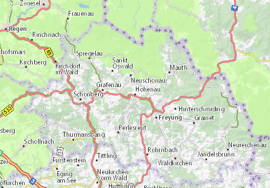 Kaart Plattegrond Hohenau