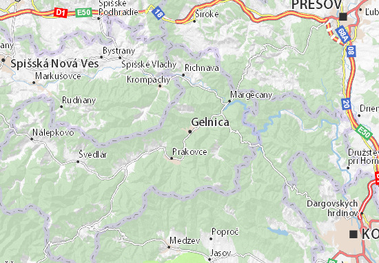 Gelnica Map