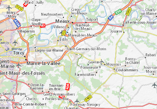 Karte Stadtplan Crécy-la-Chapelle