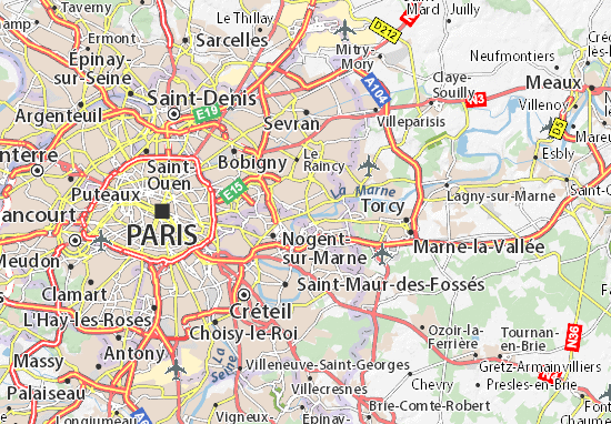 Mapa Neuilly-sur-Marne