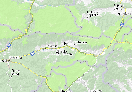 Karte Stadtplan Heľpa