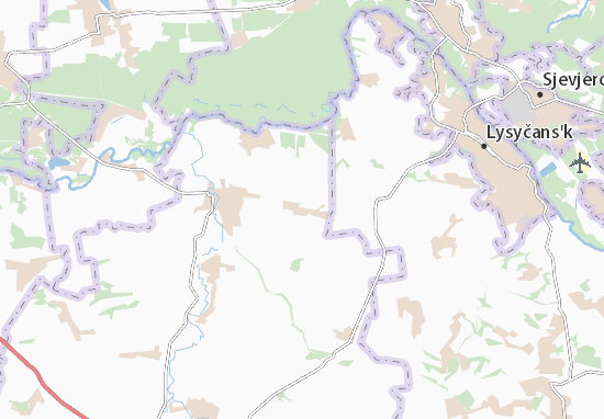 Karte Stadtplan Verkhn&#x27;okam&#x27;yans&#x27;ke