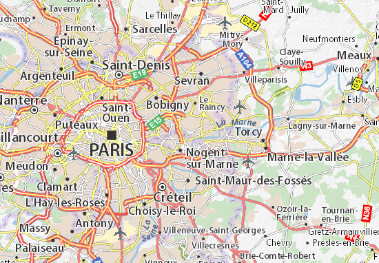 Kaart Plattegrond Neuilly-Plaisance