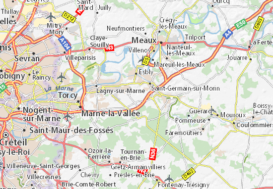 Karte Stadtplan Magny-le-Hongre