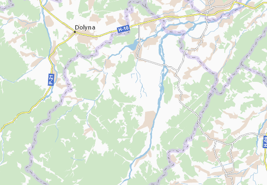 Karte Stadtplan Knyazivs&#x27;ke