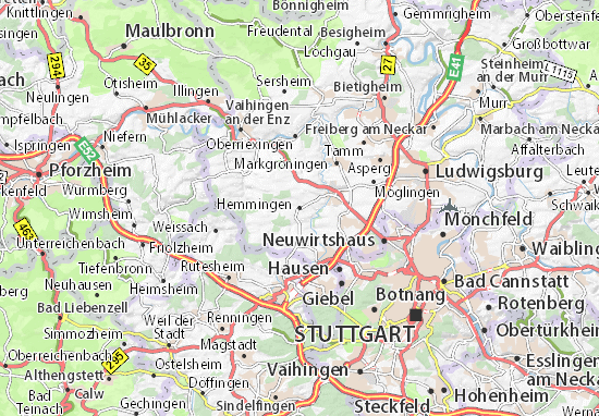 Karte Stadtplan Hemmingen