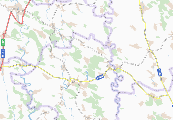 Karte Stadtplan Tsyhany