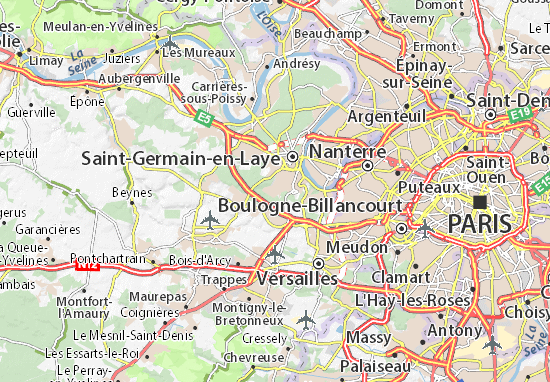 Karte Stadtplan L&#x27;Étang-la-Ville