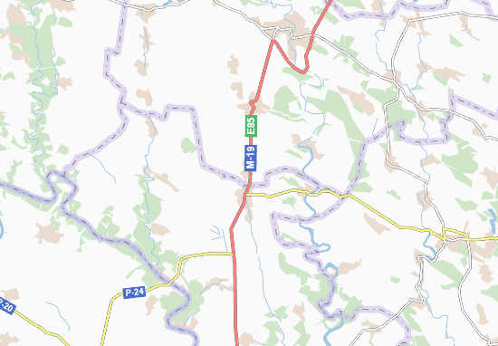 Karte Stadtplan Svydova