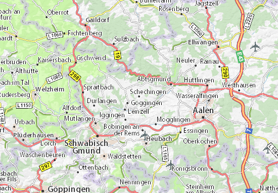 Kaart Plattegrond Schechingen