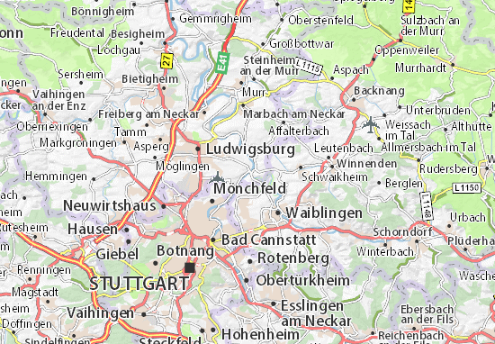 Karte Stadtplan Remseck-Aldingen