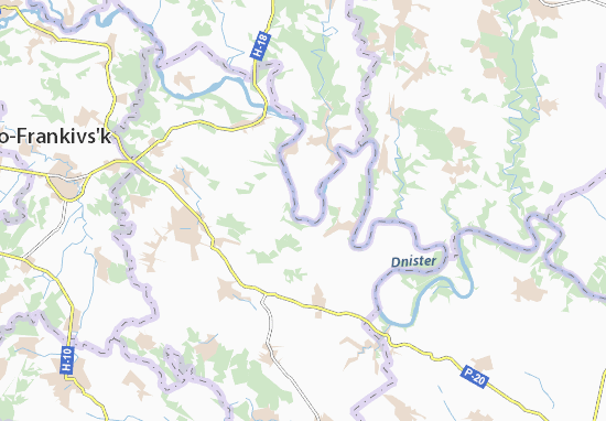 Mapa Horyhlyady