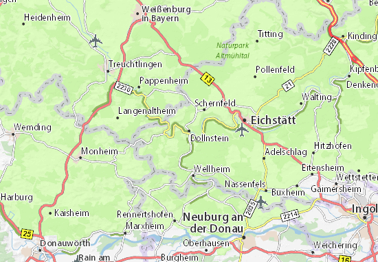 Karte Stadtplan Dollnstein