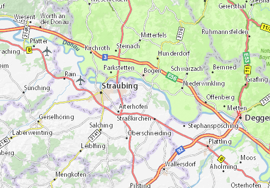 Karte Stadtplan Moosdorf