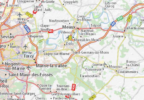Kaart Plattegrond Saint-Germain-sur-Morin