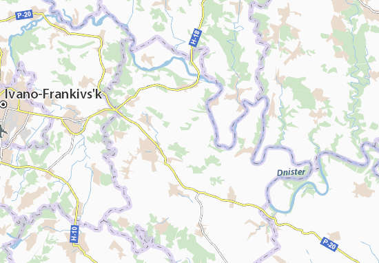 Karte Stadtplan Viknyany