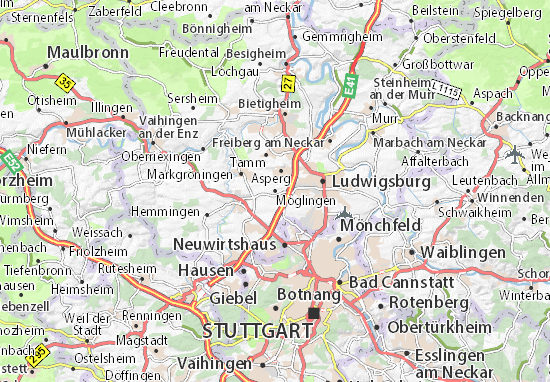 Karte Stadtplan Möglingen