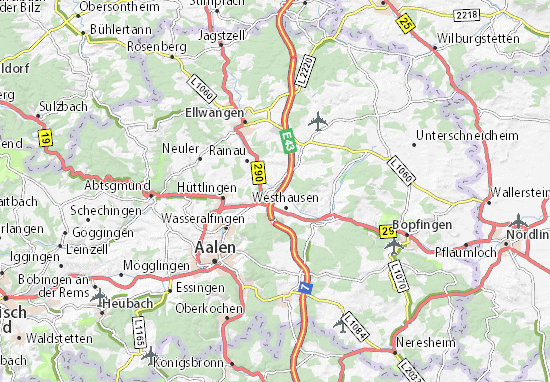 Kaart Plattegrond Jagsthausen