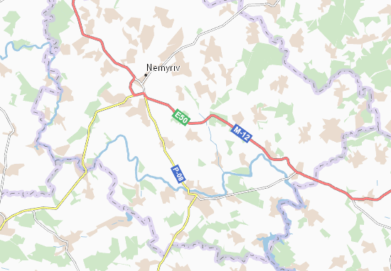 Karte Stadtplan Buhakiv