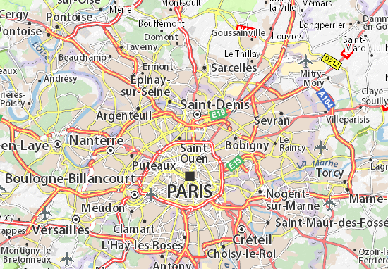Karte Stadtplan La Plaine Saint-Denis