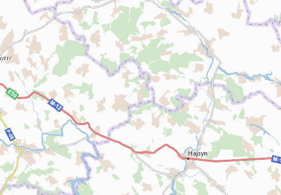 Karte Stadtplan Dzhuryntsi