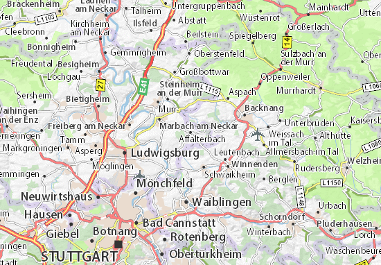 Mapa Affalterbach