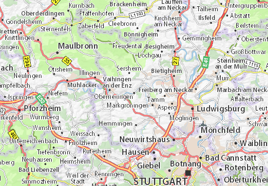 Karte Stadtplan Oberriexingen