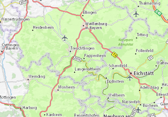 Kaart Plattegrond Pappenheim
