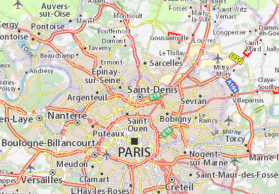 Mapa Saint-Denis
