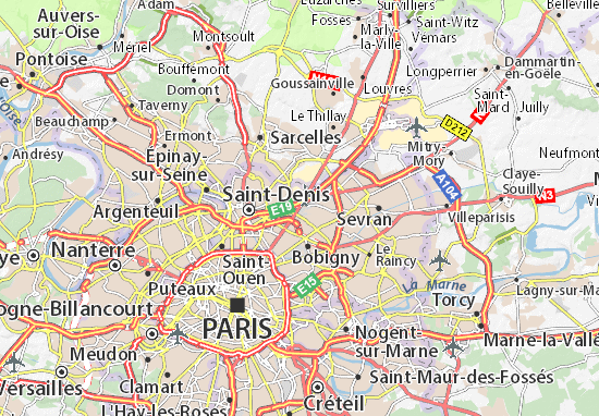 Karte Stadtplan Le Bourget