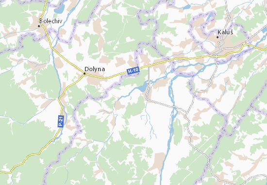 Karte Stadtplan Nyzhnii Strutyn&#x27;