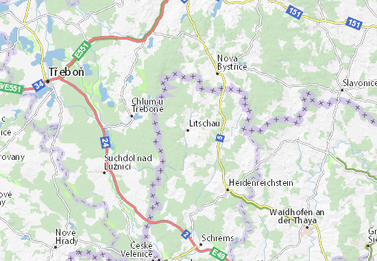 Karte Stadtplan Litschau