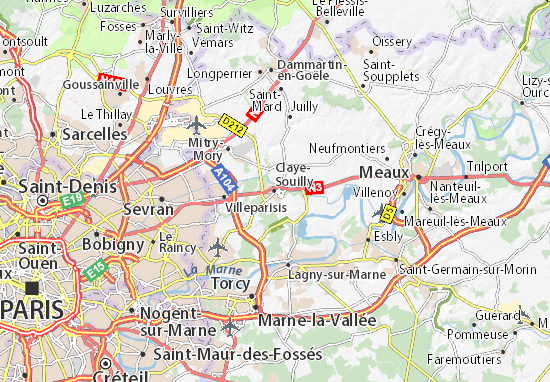 Claye-Souilly Map
