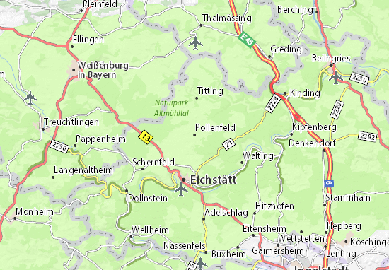 Karte Stadtplan Pollenfeld