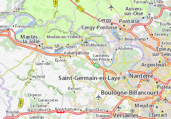 Karte Stadtplan Ecquevilly