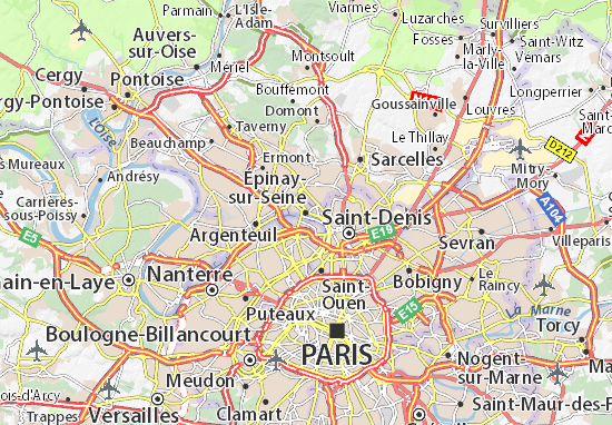 Mapa Plano Épinay-sur-Seine