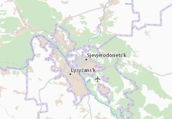 Karte Stadtplan Sjevjerodonets&#x27;k