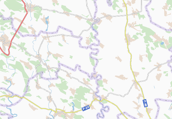 Kaart Plattegrond Kotsyubynchyky