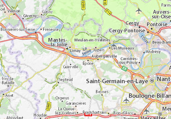 Carte-Plan Mézières-sur-Seine