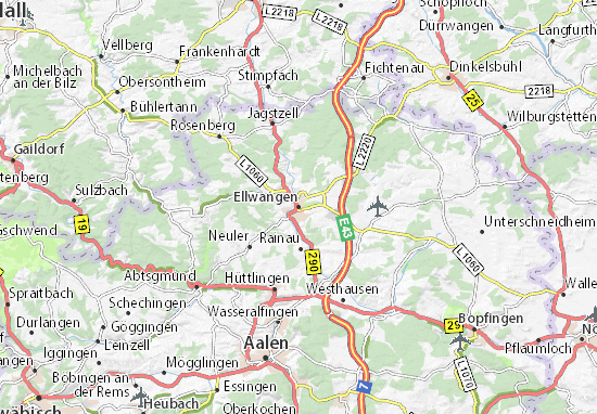 Karte Stadtplan Ellwangen
