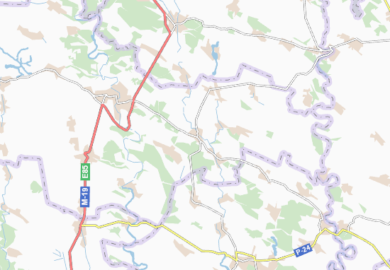 Karte Stadtplan Kolyndyany