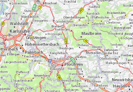 Karte Stadtplan Neulingen