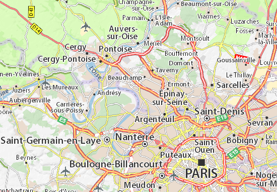 Karte Stadtplan La Frette-sur-Seine