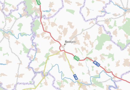 Karte Stadtplan Nemyriv