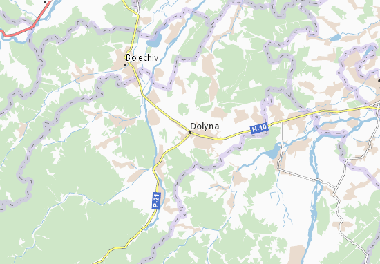 Karte Stadtplan Dolyna