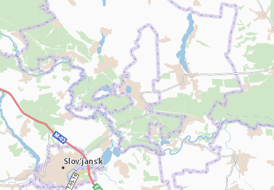 Kaart Plattegrond Krasnyi Lyman
