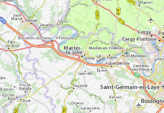 Mapa Mantes-la-Jolie