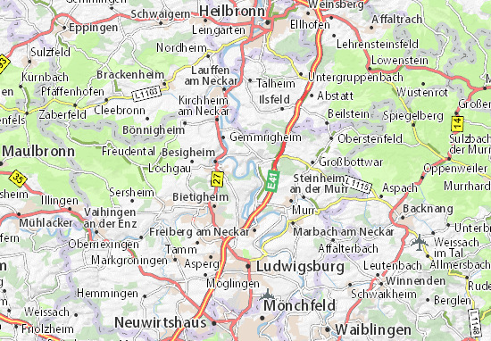 Karte Stadtplan Hessigheim