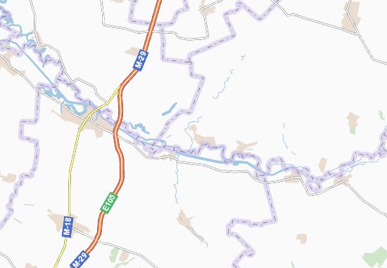 Karte Stadtplan Bahata Cherneshchyna
